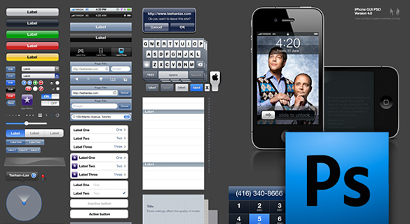 iPhone GUI PSD Version 4