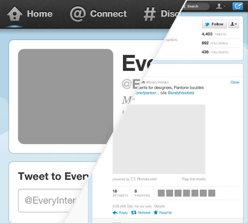 New Twitter Profile Page GUI PSD