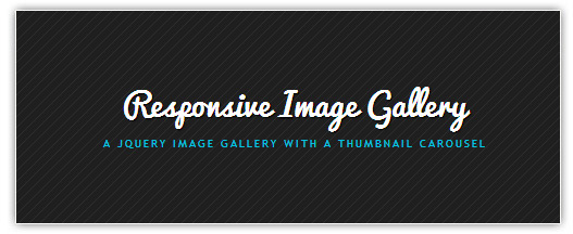 Responsive Image Gallery — jQuery image gallery with a thumbnail carousel